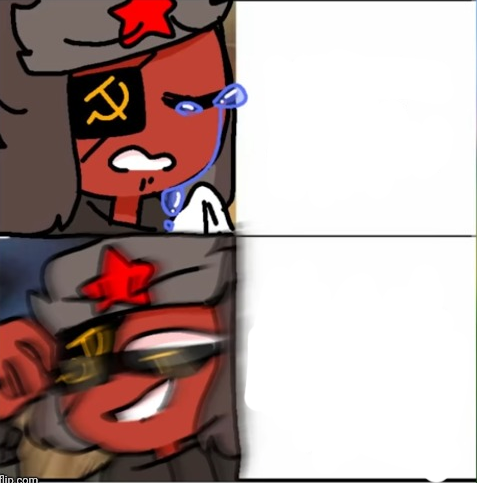 High Quality Soviet Union Sad Then Happy Blank Meme Template