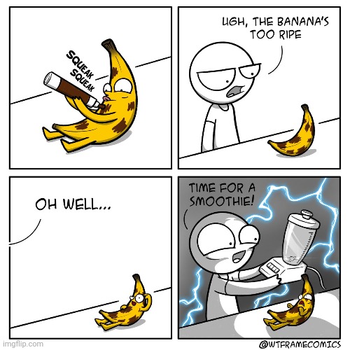 Banana Smoothie | image tagged in blender,bananas,banana,smoothie,comics,comics/cartoons | made w/ Imgflip meme maker