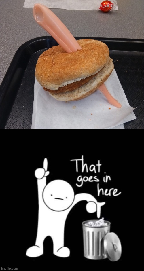Food | image tagged in that goes in here,burger,leg,toy,cursed image,memes | made w/ Imgflip meme maker