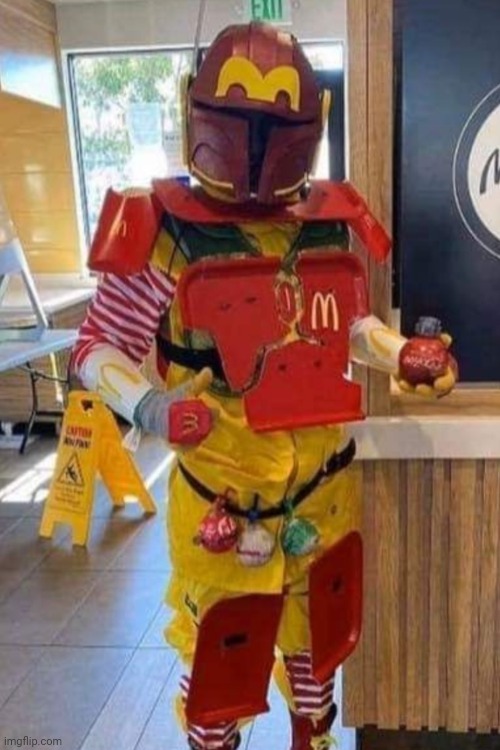 Macdolorian, supreme defender of the big mac | image tagged in blank white template | made w/ Imgflip meme maker