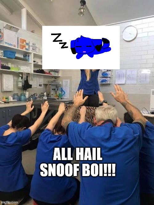 ALMIGHTY SNOOF | ALL HAIL SNOOF BOI!!! | image tagged in people worshipping the cat | made w/ Imgflip meme maker