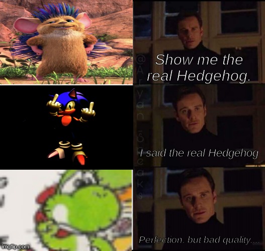 To be continued.... | Show me the real Hedgehog. I said the real Hedgehog; Perfection, but bad quality.... | image tagged in show me the real | made w/ Imgflip meme maker