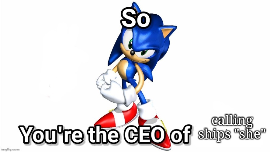 so you're the CEO of | calling ships "she" | image tagged in so you're the ceo of | made w/ Imgflip meme maker