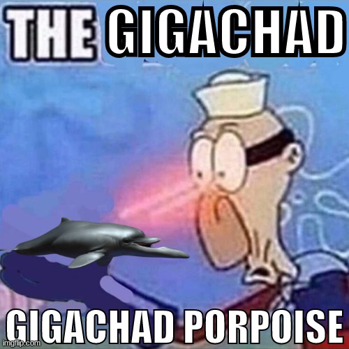 ' | GIGACHAD; GIGACHAD PORPOISE | made w/ Imgflip meme maker