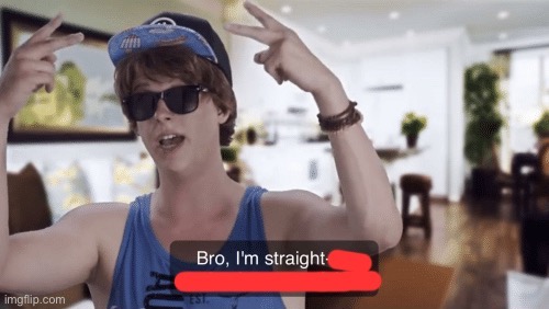 Bro I’m straight | image tagged in bro i m straight | made w/ Imgflip meme maker