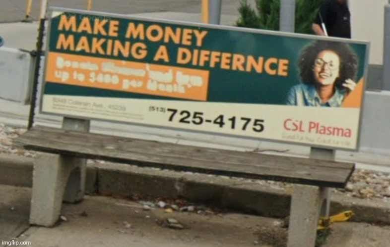 Bench ad fail! | image tagged in bench ad fail | made w/ Imgflip meme maker