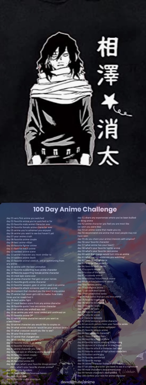 day 3 | image tagged in 100 day anime challenge | made w/ Imgflip meme maker