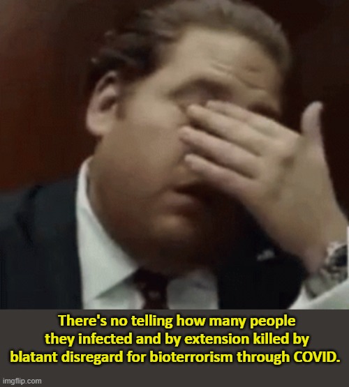 Oh Jesus Help Me | There's no telling how many people they infected and by extension killed by blatant disregard for bioterrorism through COVID. | image tagged in oh jesus help me | made w/ Imgflip meme maker