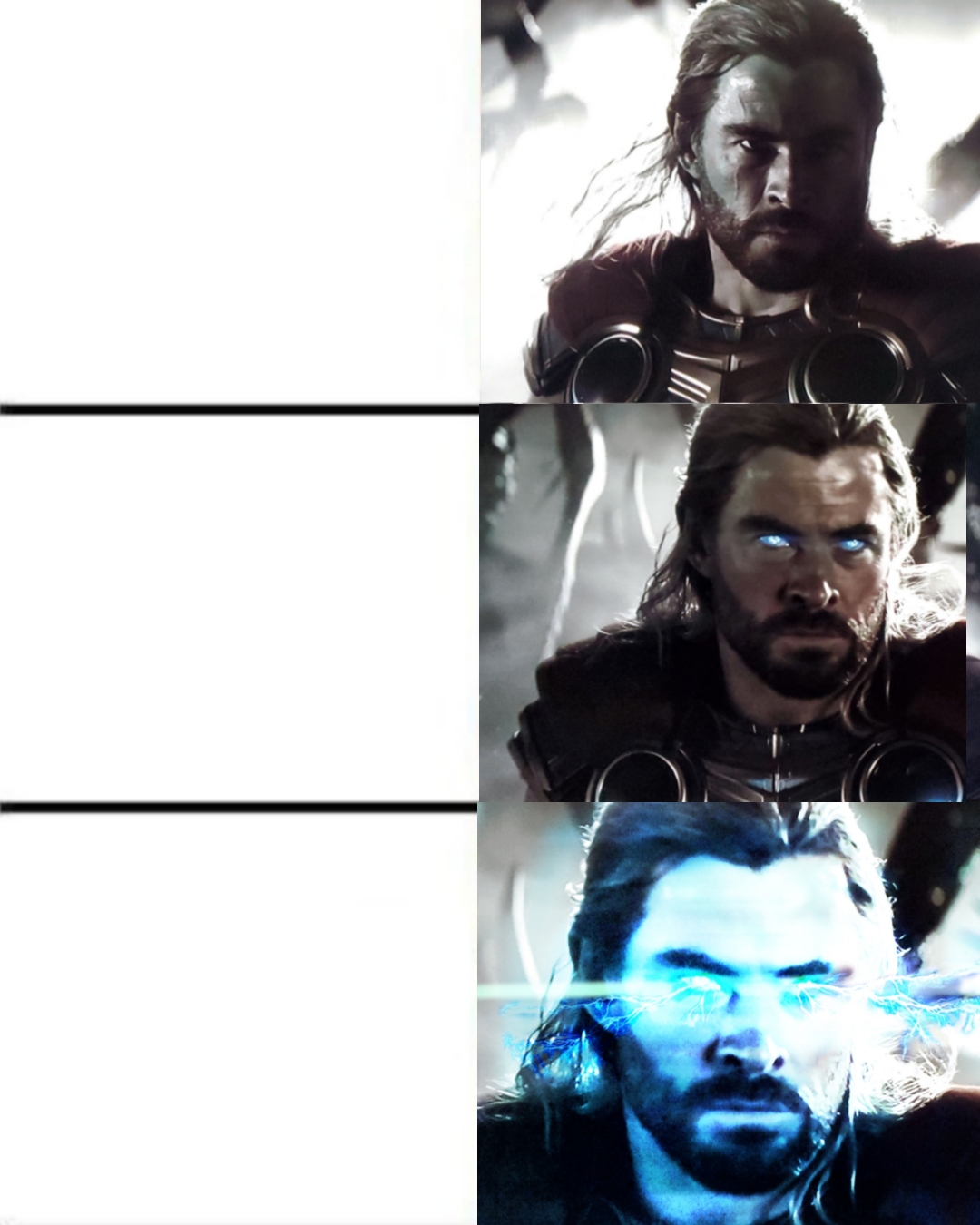High Quality Thor Charging Up Blank Meme Template