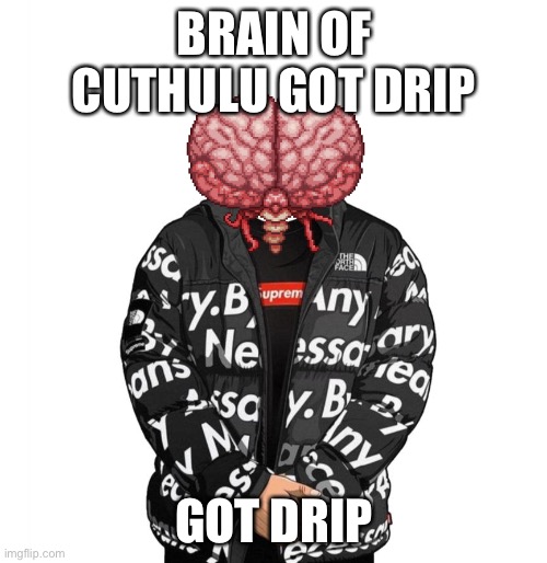 Goku Drip | BRAIN OF CUTHULU GOT DRIP GOT DRIP | image tagged in goku drip | made w/ Imgflip meme maker