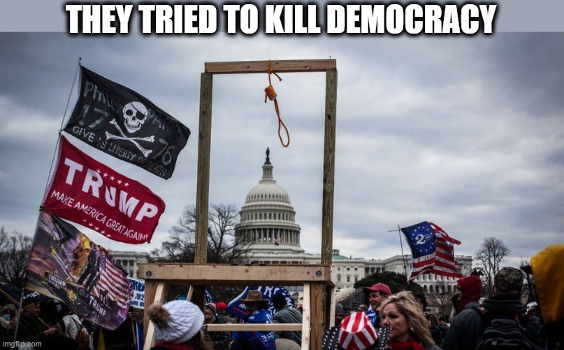 Never forget. They are not republicans or democrats or even Americans. They are a dangerous cult that must be voted out. |  THEY TRIED TO KILL DEMOCRACY | image tagged in memes,politics,treason,lock him up,trump is a criminal,traitors | made w/ Imgflip meme maker