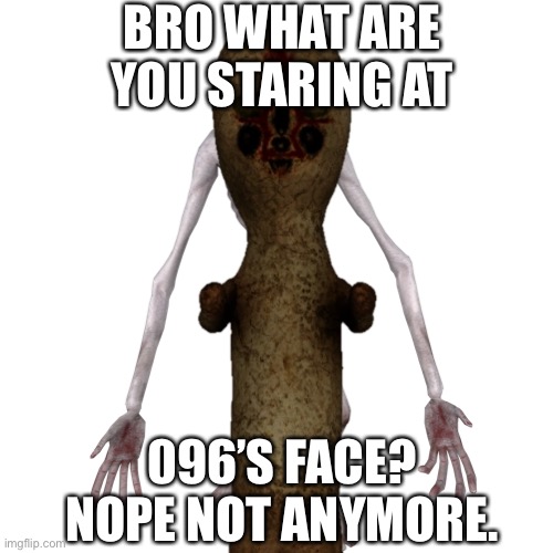 173 saves the day! | BRO WHAT ARE YOU STARING AT; 096’S FACE? NOPE NOT ANYMORE. | made w/ Imgflip meme maker