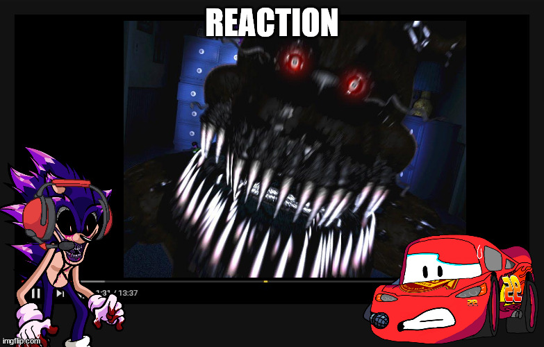REACTION | image tagged in lightning mcqueen | made w/ Imgflip meme maker