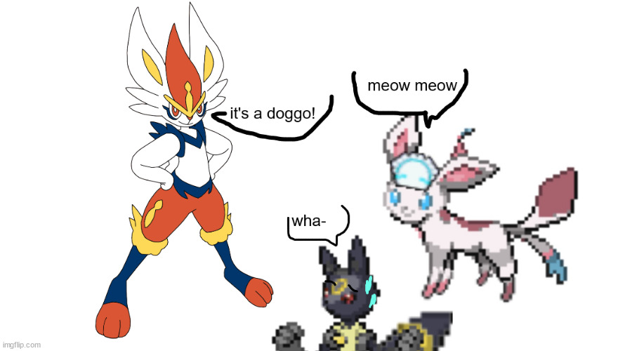 eeveelution stories part 6 | dog = god | | made w/ Imgflip meme maker