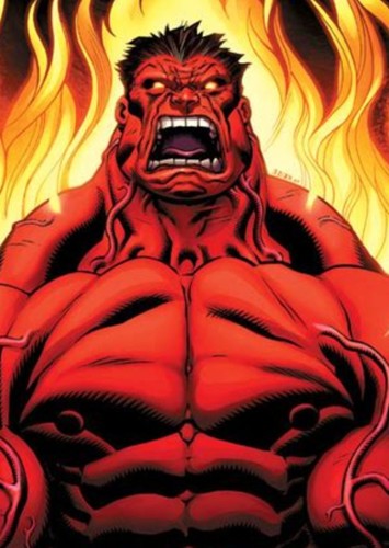 Angry Red Hulk Blank Meme Template