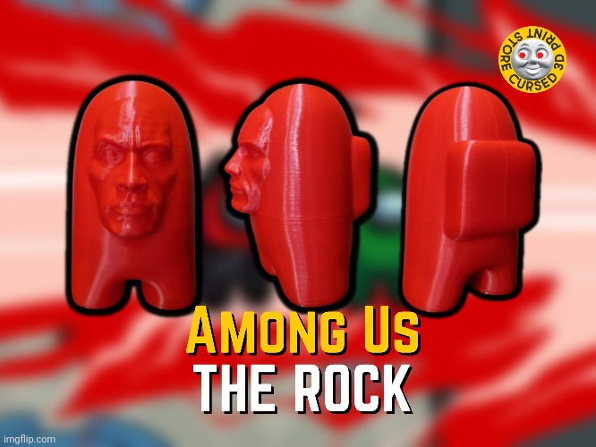 Image tagged in cursed,the rock,amogus,sus - Imgflip