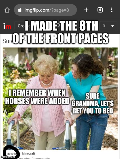 I MADE THE 8TH OF THE FRONT PAGES | image tagged in minecraft | made w/ Imgflip meme maker