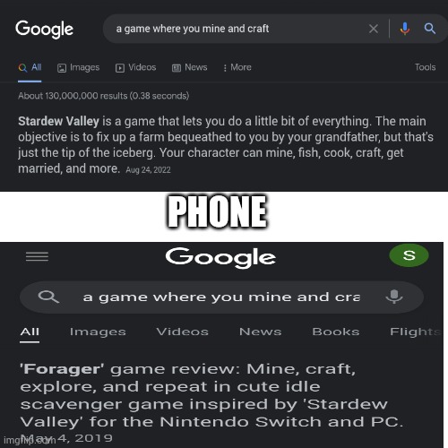 That is funny. |  PHONE | image tagged in memes,blank transparent square,stardew valley,minecraft,funny,google | made w/ Imgflip meme maker