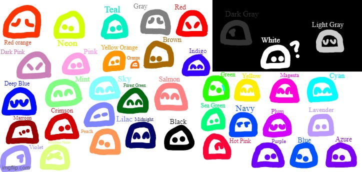 Color Army (So far), each with a different ability | made w/ Imgflip meme maker