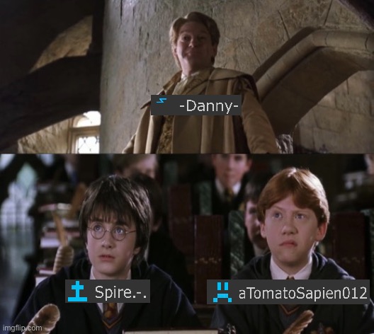 Who’s the most horny | image tagged in ron and harry looking at lockhart | made w/ Imgflip meme maker