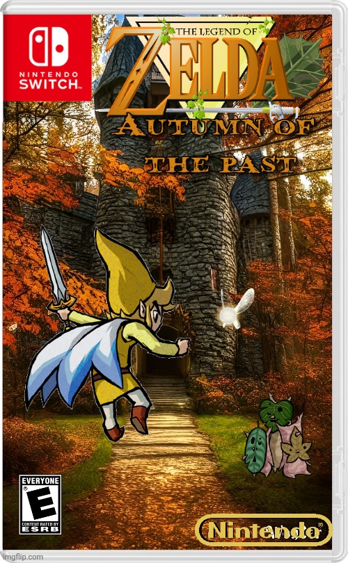 ZELDA'S AUTUMN OF THE PAST | image tagged in nintendo switch,the legend of zelda,autumn,autumn leaves,fall,fake switch games | made w/ Imgflip meme maker