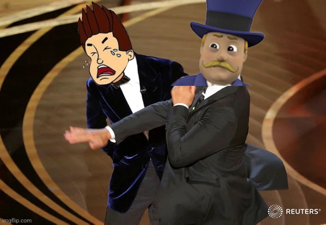 Mayor Humdinger just smacked the ???? Out of me | image tagged in will smith punching chris rock,paw patrol | made w/ Imgflip meme maker