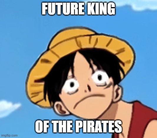 This who we really chose | FUTURE KING; OF THE PIRATES | image tagged in anime,one piece | made w/ Imgflip meme maker