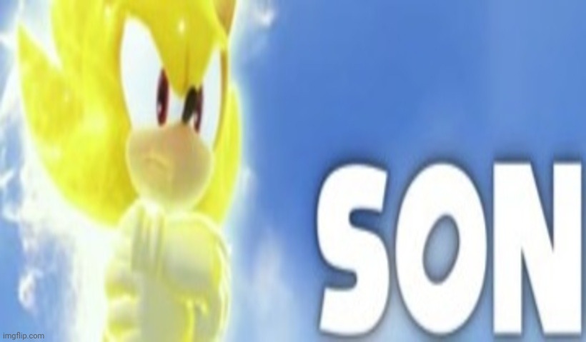 SON | image tagged in sonic the hedgehog,sonic,memes,sonic frontiers,shitpost,cropped | made w/ Imgflip meme maker