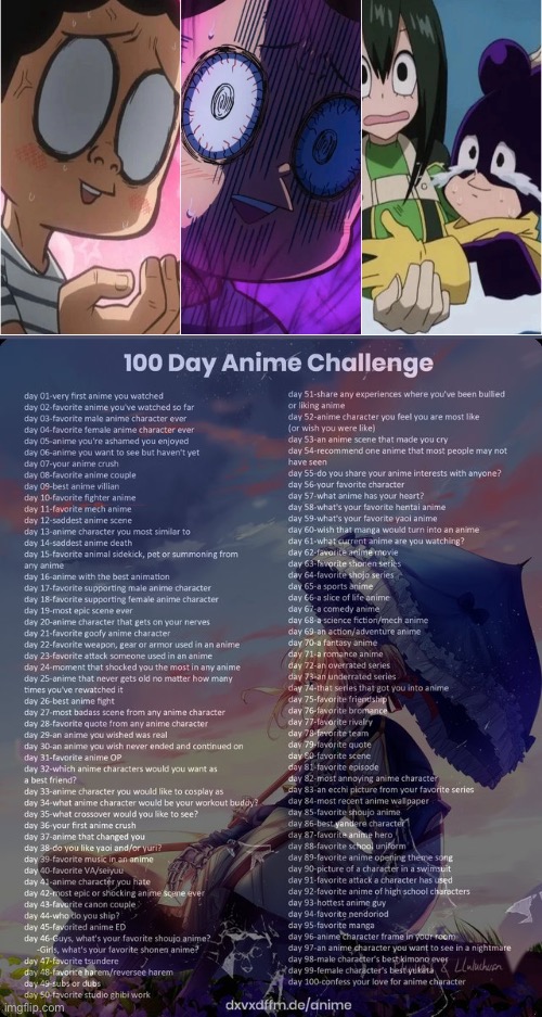 Day 20 FYI it’s Mineta Just him | image tagged in 100 day anime challenge | made w/ Imgflip meme maker