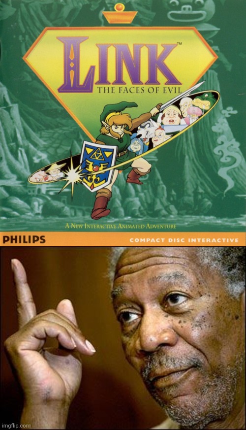 image tagged in link the faces of evil,this morgan freeman | made w/ Imgflip meme maker