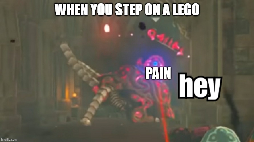 Guardian hey | WHEN YOU STEP ON A LEGO; PAIN | image tagged in guardian hey,stepping on a lego | made w/ Imgflip meme maker