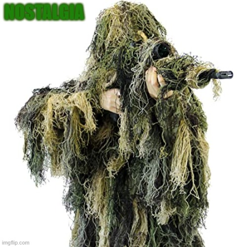 i got one | NOSTALGIA | image tagged in ghillie suit,cod 4 mw,all ghillied up,nostalgia | made w/ Imgflip meme maker