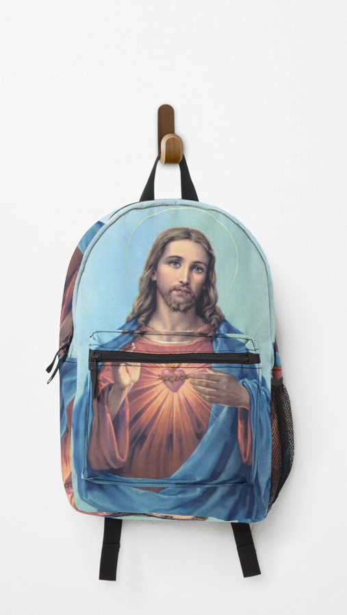 High Quality Jesus backpack Blank Meme Template