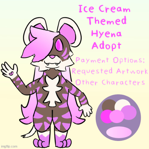 making these is fun, maybe I'll open up custom requests too (my art and character, for now) | image tagged in furry,art,drawings,hyena | made w/ Imgflip meme maker