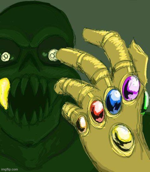 Helm gnaw, Lord English got the gauntlet☕☕☕ | made w/ Imgflip meme maker