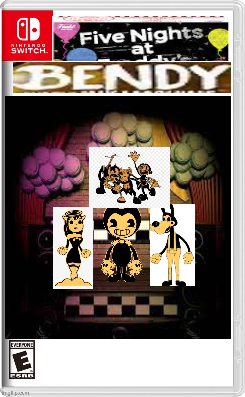 this took me a long time to make | image tagged in nintendo switch,five nights at freddys,bendy and the ink machine | made w/ Imgflip meme maker