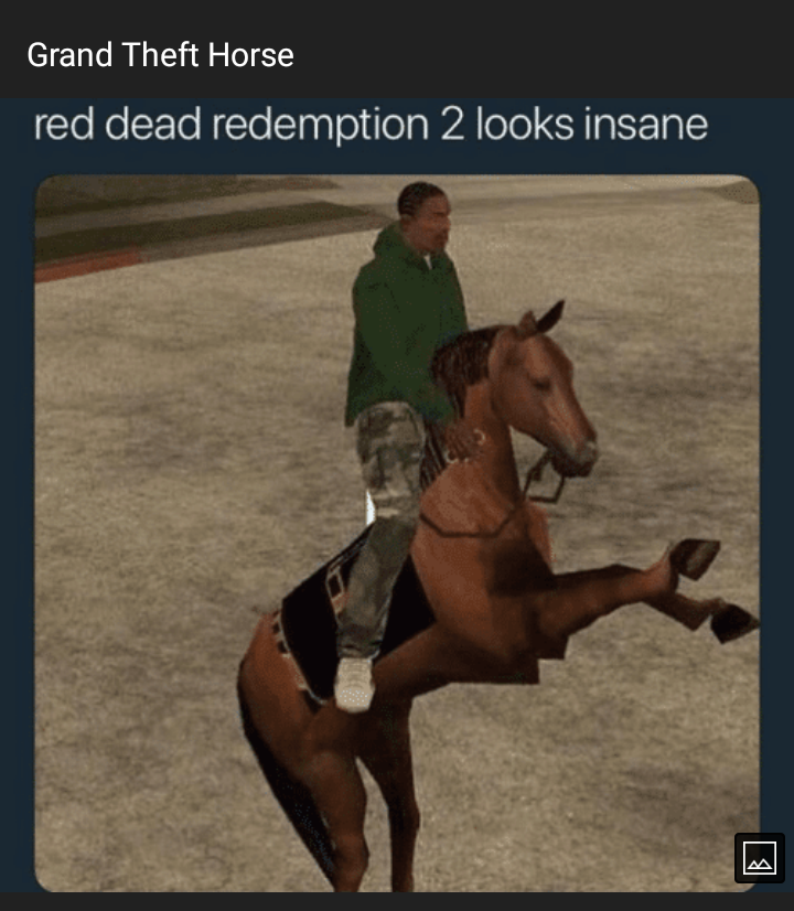 High Quality GTA x horse's=reddead Blank Meme Template