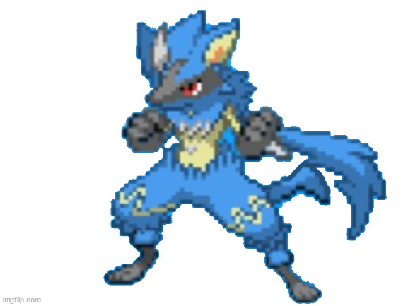 Pixilart - Shiny Mega Lucario Sprite by Anonymous