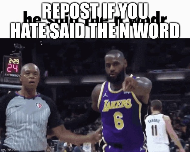He said the n wodr | REPOST IF YOU HATE SAID THE N WORD | image tagged in he said the n wodr | made w/ Imgflip meme maker
