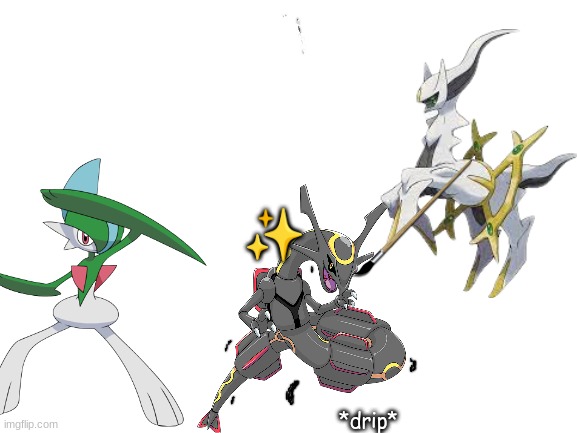 gallade stories part 2 | gallade discovers the origin of shinies | inspired by @eevee66 | ✨; *drip* | made w/ Imgflip meme maker