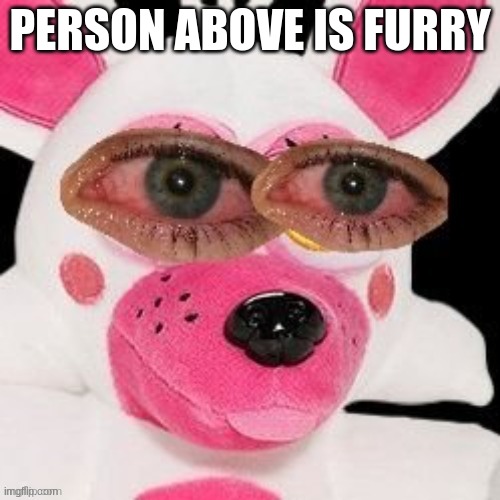 PERSON ABOVE IS FURRY | made w/ Imgflip meme maker