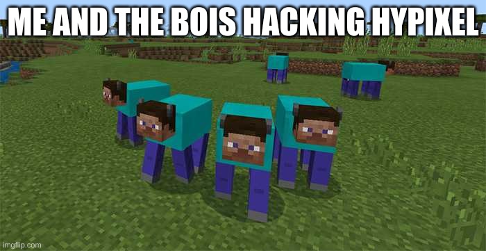me and the boys | ME AND THE BOIS HACKING HYPIXEL | image tagged in me and the boys | made w/ Imgflip meme maker