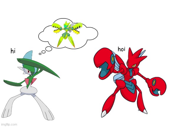 gallade stories part 4 | gallade meets death the base normal scizor and it reminds him of his friend Death_the_mega_shiny_scizor | hoi; hi | made w/ Imgflip meme maker