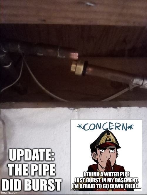 My parents are getting it professionally cleaned | UPDATE: THE PIPE DID BURST | made w/ Imgflip meme maker