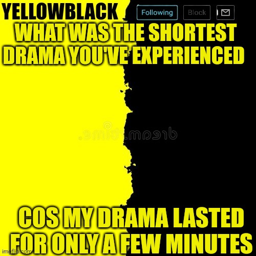 Yellowblack Announcement Template Imgflip