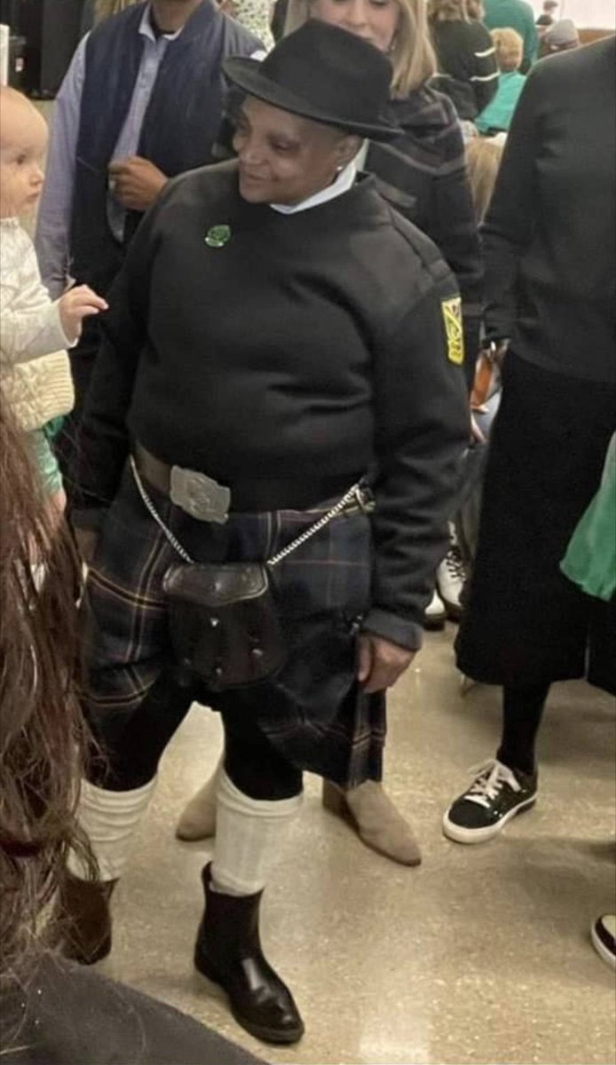 High Quality Lori Lightfoot in a kilt Blank Meme Template