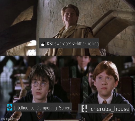 image tagged in ron and harry looking at lockhart | made w/ Imgflip meme maker