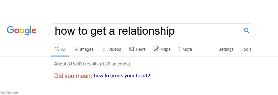 ... | how to get a relationship; how to break your heart? | image tagged in did you mean | made w/ Imgflip meme maker