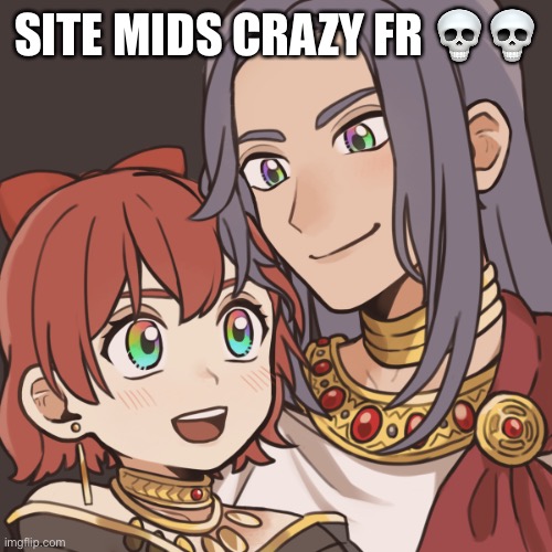 Sayori and Sephiroth | SITE MIDS CRAZY FR 💀💀 | image tagged in sayori and sephiroth | made w/ Imgflip meme maker