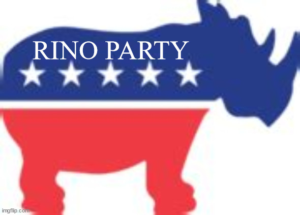 RINO Party | RINO PARTY | image tagged in rino joe manchin | made w/ Imgflip meme maker